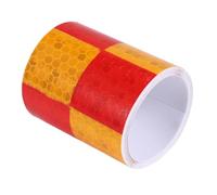 Ujjdwiurgh Ruban adhésif réfléchissant de sécurité 1 m, rouge + jaune
