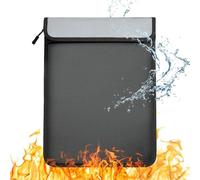 Ujjdwiurgh Sac à Documents Ignifuge, Sac de Rangement de Documents Étanche avec 2 Poches, Sac à Argent Ignifuge pour Espèces, pour Dossiers/Objets de Valeur