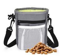 Ujjdwiurgh Sac à Friandises pour Chien - Pochettes à Friandises pour Dressage d'animaux - Kit de Dressage Polyvalent pour Chien 18x14x6 cm Gris