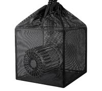 Ujjdwiurgh Sac de Barrière de Pompe pour Filtres de Bassin, Boîte de Filtre en Cube Anti-Obstruction, Sac de Média Noir, Sac en pour Pompe pour Bassins à Poissons.