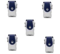 Ujjdwiurgh Sac de golf bleu + blanc, sac de protection portable pour mini golf, sac de boîte à balles en cuir PU