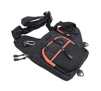 Ujjdwiurgh Sac de PêChe Sac de Couverture de Canne à PêChe éTanche Grande Capacité Moulinet de PêChe Leurre Sac de MatéRiel à BandoulièRe en Plein Air Noir