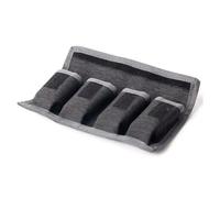 Ujjdwiurgh Sac de Rangement pour Batterie D'Appareil Photo, Pochette 4 Compartiments pour Piles AA/AAA et Batterie D'Appareil Photo DSLR