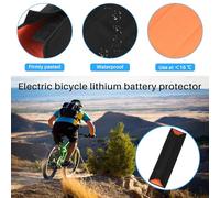 Ujjdwiurgh Sac éTanche pour Ebike Batterie au Lithium Mise à Niveau éLastique NéOprèNe Anti-PoussièRe Anti-Boue Couverture Accessoires de VéLo