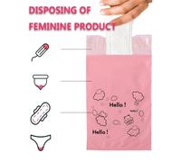 Ujjdwiurgh Sachets Jetables pour Tampons et Serviettes Hygiéniques, 100 Pièces, Scellés et Opaques