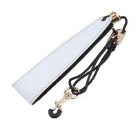 Ujjdwiurgh Sangle de Cou de Saxophone, Sangle de Cou de Sax Alto, Sangle de Cou de Clarinette Tour de Cou en Cuir Blanc, Blanc + Noir