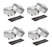 Ujjdwiurgh Sangles de Guidon de Vélo de Route Respirantes en, Antidérapantes, Absorbantes des Chocs, de Guidon en Argenté