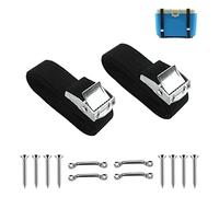 Ujjdwiurgh Sangles de Retenue de Batterie Sangles de Kit de Sangles de Retenue de Batterie avec Sangles à Boucle à Came en Acier Inoxydable Sangles de BoîTier de Batterie