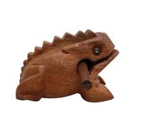 Ujjdwiurgh Sculpté Croassement Bois Percussion Musicale Bois Grenouille Ton Bloc Facile Installer Environ 27x7x7 cm