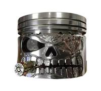 Ujjdwiurgh Sculpture squelette sculptée en résine pour cosplay, Halloween, tête de mort à piston, figurine d'art de bureau C