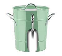 Ujjdwiurgh Seau à champagne de 3,4 L avec couvercle, pince à glace, double couche, isolation du froid, refroidisseur de bière