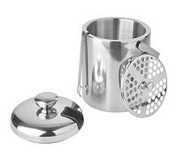 Ujjdwiurgh Seau à glace isotherme avec couvercle à double paroi - Seau à glace isotherme avec pince à glace - Compartiment à glaçons