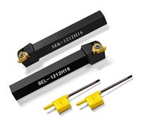 Ujjdwiurgh SEL1212H16 + SER1212H16 1/2" Filetage CNC Porte-outils + Inserts de filetage en carbure 16ER/16IR AG60