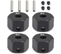 Ujjdwiurgh SéRie 4 Roues Hexagonales 12 mm pour PièCes Automobiles SCX10 Traxxax Trx4 MST RC pour Voies Axiales 1/10 RC,8 mm