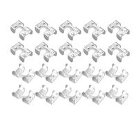 Ujjdwiurgh Serre-Câbles en Acier de 1/4 Pouces, Boucle en Métal, Boucle de Corde, Pinces pour, Boucle de Sangle, Support de Corde, Doubles Pinces de Corde (20 Pièces)