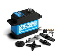 Ujjdwiurgh Servomoteur Numérique 35 Kg à Engrenages Métalliques à Haute Torsion, Étanche IP66, Haute Vitesse pour Voiture RC à L'Échelle 1:8/1:10/1:12 ou Robot.