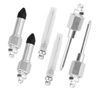 Ujjdwiurgh SET ACCESSOIRS de L'AILLE de GRASSE 6PCS - 2 Buses D'Aiguille à Graisse, 2 Distributeur à Aiguille à Graisse, 2 Adaptateur de Mamelon en Caoutchouc