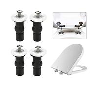 Ujjdwiurgh Siege de toilette Fixation des vis de fixation superieure 2 paires universelles en caoutchouc expansible ecrous a goujon trou borgne charnieres raccords 4 pieces