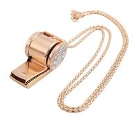 Ujjdwiurgh Sifflet, Sifflet en Métal et Cristal Strass, Sifflet Brillant avec Porte-Clés pour Arbitres, Entraîneurs, Enseignants