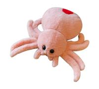 Ujjdwiurgh Simulation Araignée Sauteuse Araignée Poupée Araignée Poupée PP Coton Araignée Poupée Ramper Animal Poupée en Peluche Mignon Reptile en Peluche Jouet Super Mignon Rose