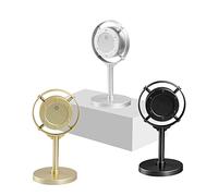 Ujjdwiurgh Simulation de Microphone de Style Vintage Support Universel de Microphone Vocal Dynamique RéTro Classique pour Les Performances en Direct Sing Black
