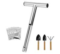 Ujjdwiurgh Sonde d'échantillon de sol, 30,5 cm, poignée en T pour pelouse, ferme, terrain de golf, sondes de sol pour échantillonnage du sol,