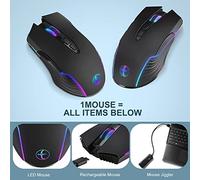 Ujjdwiurgh Souris de sans Mover Mouse Jiggler avec Bouton Marche/ArrêT Gardez L'Ordinateur éVeillé Silencieux Souris Optique Rechargeable