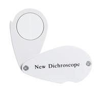 Ujjdwiurgh Spectroscope de diffraction d'objectif de 21 mm, dichroscope de poche pour outils de gemmes, design pliable, lentille transparente, lumière blanche