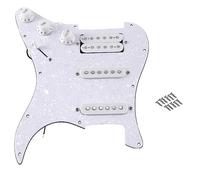 Ujjdwiurgh SQ Guitare Electrique Chargé Pré-Câblé Guitare Electrique Pickguard Pickup Assembly Blanc Pearl