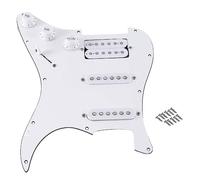 Ujjdwiurgh SQ Guitare ÉLectrique Chargé Pré-Câblé Guitare ÉLectrique Pickguard Pickup Assembly Blanc RéGulier