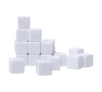 Ujjdwiurgh Squares Acryliques Blancs de 16MM DéS Vierges pour Jeux SociéTé, Enseignement du Comptage des MathéMatiques, Fabrication de DéS PersonnaliséS avec Chiffres AlphabéTiques, 48 PièCes