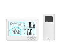 Ujjdwiurgh Station Météorologique Sans avec Thermomètre Intérieur/Extérieur, Hygromètre, Horloge de Prévision Météo à Domicile.