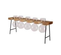 Ujjdwiurgh Stations de Propagation Terrarium de Plantes à Air de Bureau, Vase en Verre avec Support en Bois - Terrarium pour Plantes