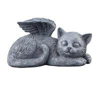 Ujjdwiurgh Statue commémorative en forme d'ange, chat, statue cadeau pour animal de compagnie, pierre tombale, ornements commémoratifs