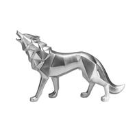 Ujjdwiurgh Statue de loup - Figurine d'animal - Décoration d'intérieur de table - Accessoires de décoration d'intérieur - Salon - Salle d'étude - Chambre à coucher