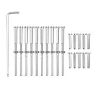 Ujjdwiurgh Stemball Lot de 10 paires de bornes de tension filetées hexagonales pour système de garde-corps de câble de 0,3 cm, acier inoxydable T316 de qualité marine