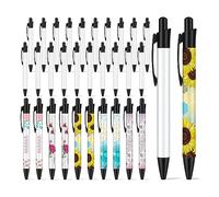 Ujjdwiurgh Stylo de sublimation vierge avec film rétractable pour transfert de chaleur, fournitures de papeterie pour bureau, école