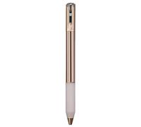 Ujjdwiurgh Stylo géométrique froissé en métal, interrupteur de changement de forme en métal, stylo gel rétractable de 0,5 mm, champagne doré