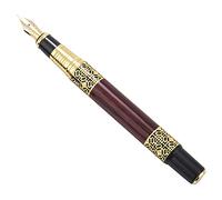 Ujjdwiurgh Stylo plume classique chinois en métal doré pour bureau, entreprise, école, étudiant