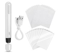 Ujjdwiurgh Stylo thermique inclus dans le kit d'aplatissement de cartes 47 pièces - Ensemble d'outils d'entretien des cartes comprenant 25 feuilles de papier chauffant, 20 feuilles transparentes et 1