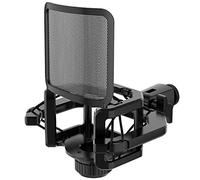 Ujjdwiurgh Support antichoc pour microphone avec filtre anti-vent pour réduire le bruit et les vibrations Écran stable et facile à installer Noir