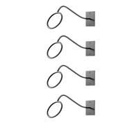 Ujjdwiurgh Support de Chapeau de Cowboy à Fixer au Mur, Pack de 4 Crochets pour Chapeaux Muraux, Porte-Chapeaux en Métal Rustique de Style Western