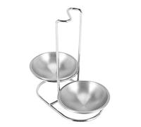 Ujjdwiurgh Support de Cuillere en Acier Inoxydable, Manche Long Vertical Soupe Economie Support de Cuillere Cuillere A Soupe Support de Cuillere (Double)