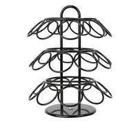 Ujjdwiurgh Support de dosettes de café rotatif à 360 degrés compatible avec K Cups (27 doses), noir