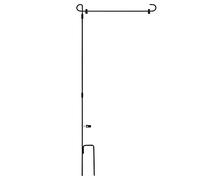 Ujjdwiurgh Support de Drapeau de Jardin Support de Poteau de Drapeau de Jardin en MéTal avec Bouchon de Drapeau de Jardin Clip Anti-Vent pour Drapeau de Jardin DéCoratif ExtéRieur