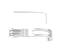 Ujjdwiurgh Support de Lampe de Fourche de Vélo Pliable Support D'Extension de Lampe de Vélo Raccords D'Extension en Alliage D'Aluminium Argent