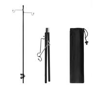 Ujjdwiurgh Support de Lanterne de Camping Portable Pliant Extérieur, Porte-Lampe sans Installation, Support de Lumière Pliable, Équipement de Camping Noir.