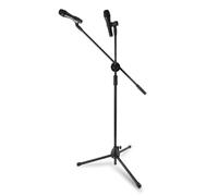 Ujjdwiurgh Support de microphone réglable pour studio et performance en direct avec perche et base robuste pour une utilisation professionnelle