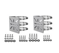 Ujjdwiurgh Support de Mural Universel 2 Pièces avec 6 Boucles, Adaptateur de sur Poteau Vertical en Acier Inoxydable pour Caméra de Sécurité CCTV