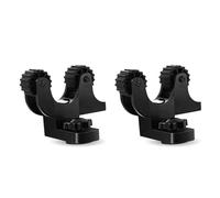 Ujjdwiurgh Support de Pagaie de Kayak, 2 Pièces Supports de Pagaie Noirs pour sur Piste de Kayak, Clips de Pagaie en Plastique pour Rail de Kayak, Supports de Rames de Canoë